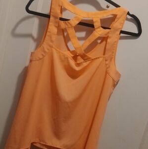 Med coral/ peachy blouse